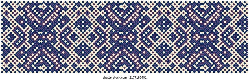 Multicolor truchet tiling connections illustration