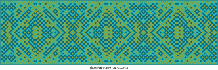 Multicolor truchet tiling connections illustration
