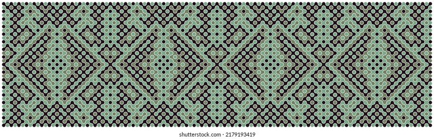 Multicolor truchet tiling connections illustration
