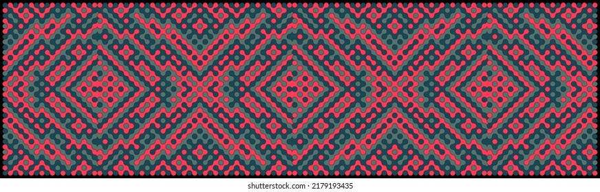 Multicolor truchet tiling connections illustration