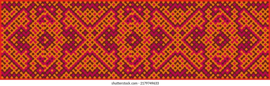 Multicolor truchet tiling connections illustration