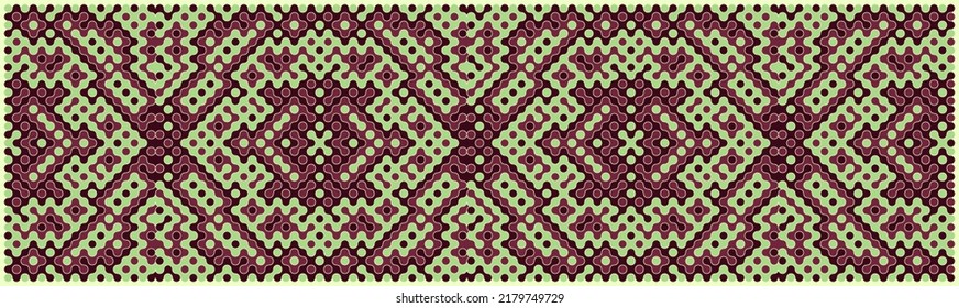 Multicolor truchet tiling connections illustration
