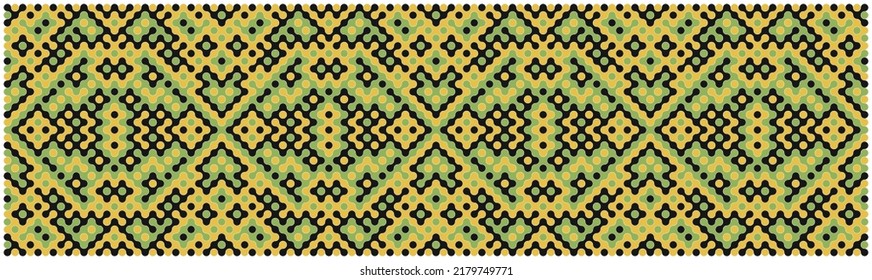 Multicolor truchet tiling connections illustration