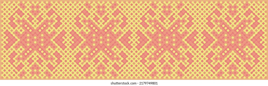 Multicolor truchet tiling connections illustration