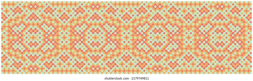 Multicolor truchet tiling connections illustration