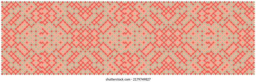 Multicolor truchet tiling connections illustration