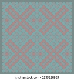 Multicolor truchet tiling connections illustration
