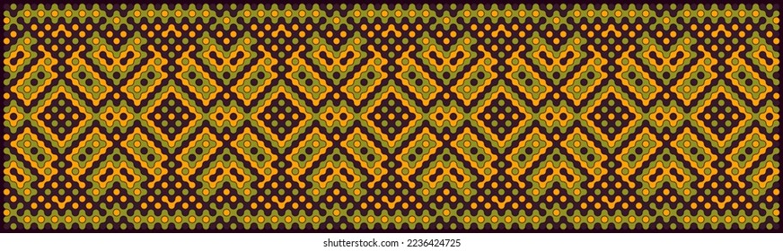 Multicolor truchet tiling connections illustration