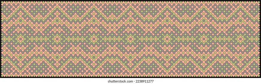 Multicolor truchet tiling connections illustration