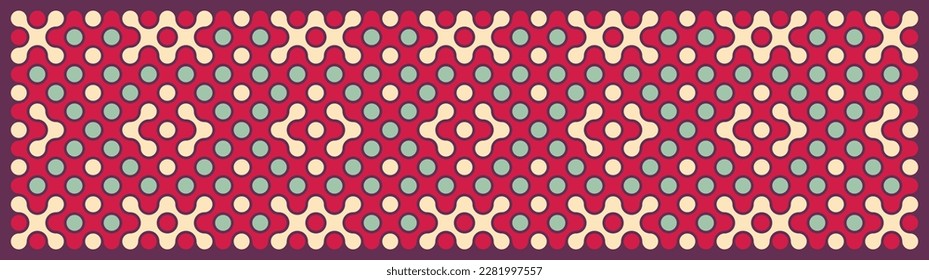 Multicolor truchet tiling connections illustration