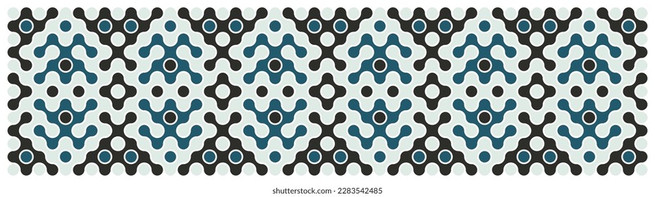 Multicolor truchet tiling connections illustration