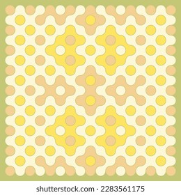 Multicolor truchet tiling connections illustration