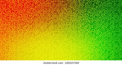 Multicolor vector background, banner. Fantasy on the theme of QR code.