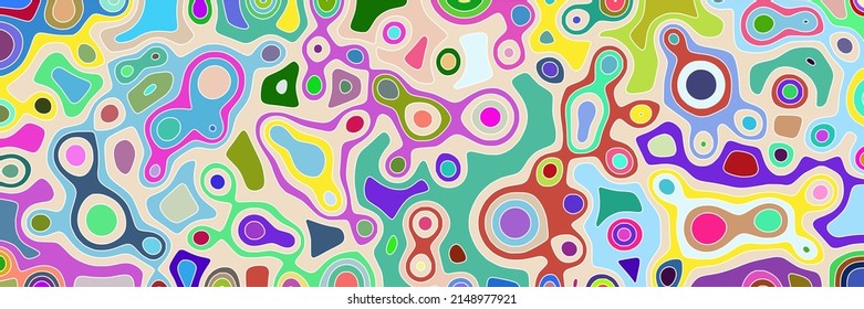 Multicolor vector banner, psychedelic background