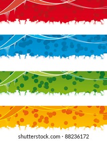 Multicolor vector Collection of banners