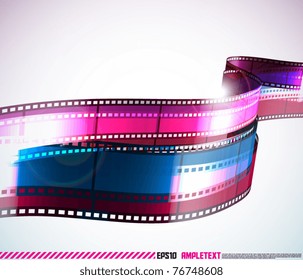 Bandas de película de vectores multicolor