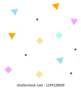 Multicolor vector geometric pattern. Vector illustration in pastel colors.