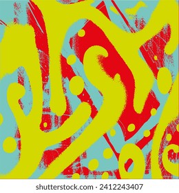 Multicolor vector grunge background of spots, blots, streaks of paint. Texture for a backdrop or to create your own design