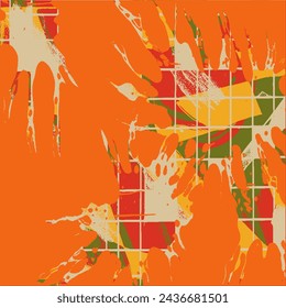 Multicolor vector grunge background of spots, blots, streaks of paint. Texture for a backdrop or to create your own design