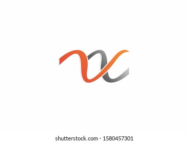 Multicolor Vector Logo Design. Ribbon concept logo.