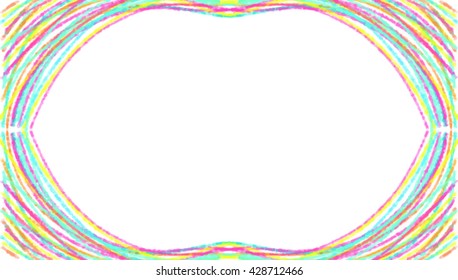 multicolor vector rainbow frame on a white background