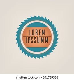 Multicolor vector sticker for text