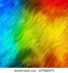 Multicolor vector texture with curves. Colorful illustration in circular style with lines. Template for cellphones.