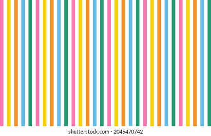 Multicolor Vertical long stripes Abstract vector geometric seamless pattern Isolated On white back. Design for use background, Wrapping paper, fabric, woven knit fabric and Print for interior design.