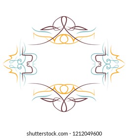 multicolor vintage frame for text, notepad, notebooks and more
