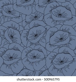 Multicolor vintage vector floral seamless pattern.