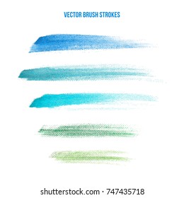 multicolor watercolor brush strokes on canvas