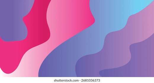 design de fundo de colina de onda multicolor