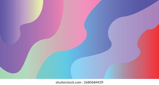 Multicolor colina de la onda e ilustración