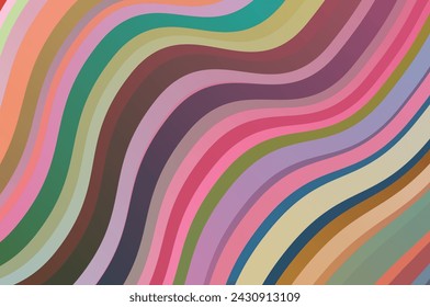Multicolor wave lines abstract background. Vector illustration.