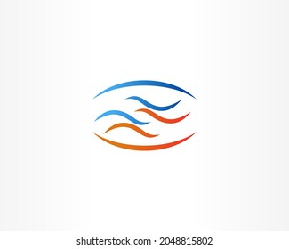 multicolor wave logo concept design icon