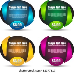 multicolor web 2.0 elements for sale