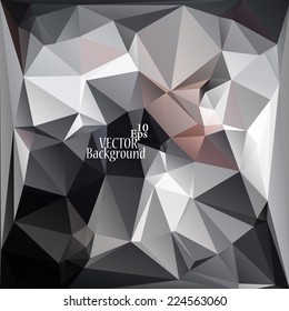 Multicolor ( White, Black, Gray ) Design Templates. Geometric Triangular Abstract Modern Vector Background. 
