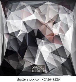 Multicolor ( White, Black, Gray ) Design Templates. Geometric Triangular Abstract Modern Vector Background. 