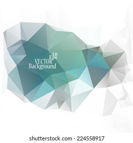 Multicolor ( White, Blue, Gray ) Design Templates. Geometric Triangular Abstract Modern Vector Background. 