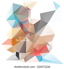 Multicolor ( White, Blue, Red, Rose, Brown ) Design Templates. Geometric Triangular Abstract Modern Vector Background. 