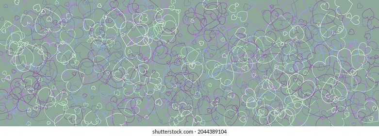 Multicolor White Party Blue Violet Print. Confetti Bright Hearts Colorful Bordo Romantic Background. Green Pink Olive Vivid Ornamental Fabrics. Mint Neon Love Purple Pastel Art Illustration.