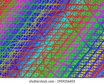 multicolor wire grid pattern background
