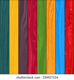 Multicolor wooden plank pattern. Vector background EPS 10.