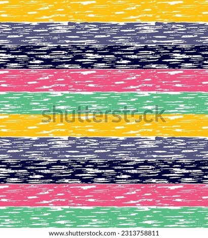 Multicolor worn horizontal lines,watercolor brush paint pattern