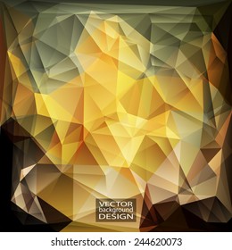 Multicolor ( Yellow, Brown, Gray ) Design Templates. Geometric Triangular Abstract Modern Vector Background. 