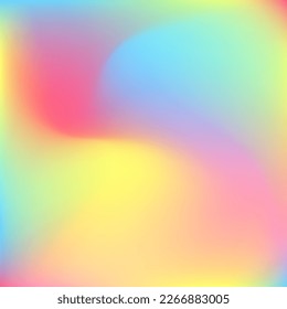 Multicolor Yellow Liquid Light Smooth Surface. Purple Neon Wavy Blue Pink Wallpaper. Rainbow Blurred Pastel Happy Green Gradient Background. Fluid Curve Color Water Dynamic Swirl Gradient Mesh.