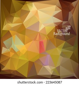 Multicolor ( Yellow, Orange, Brown ) Design Templates. Geometric Triangular Abstract Modern Vector Background. 