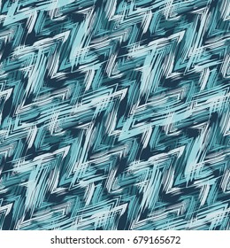 Multicolor Zigzag Brushed Textured Pattern