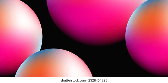 Multicolored abstract background design. Fluid gradient circle shapes composition. Futuristic design landing page, cover, banner, ads, social media, presentation concept.