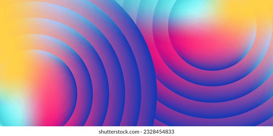Multicolored abstract background design. Fluid gradient circle shapes composition. Futuristic design landing page, cover, banner, ads, social media, presentation concept.